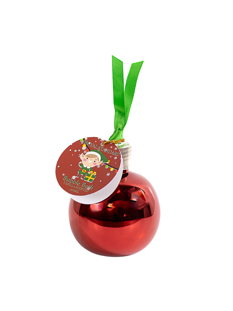 Festive Elf Bubble Bath Ornament - Vanilla