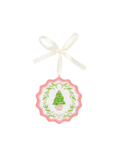 Christmas Tree Trellis Acrylic Ornament - Pink/Green gift jincy's