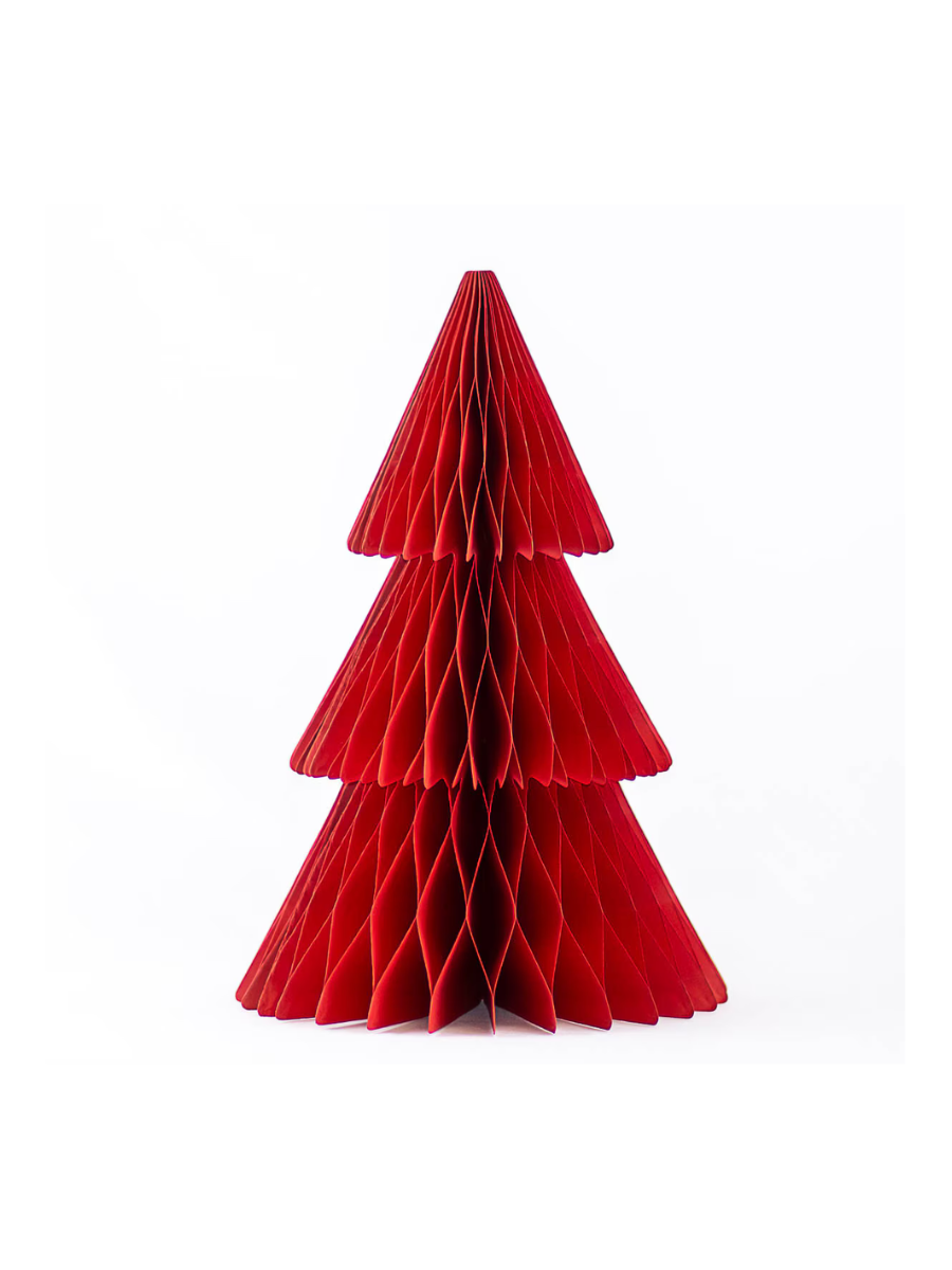 Accordion Paper Tree - Dark Red