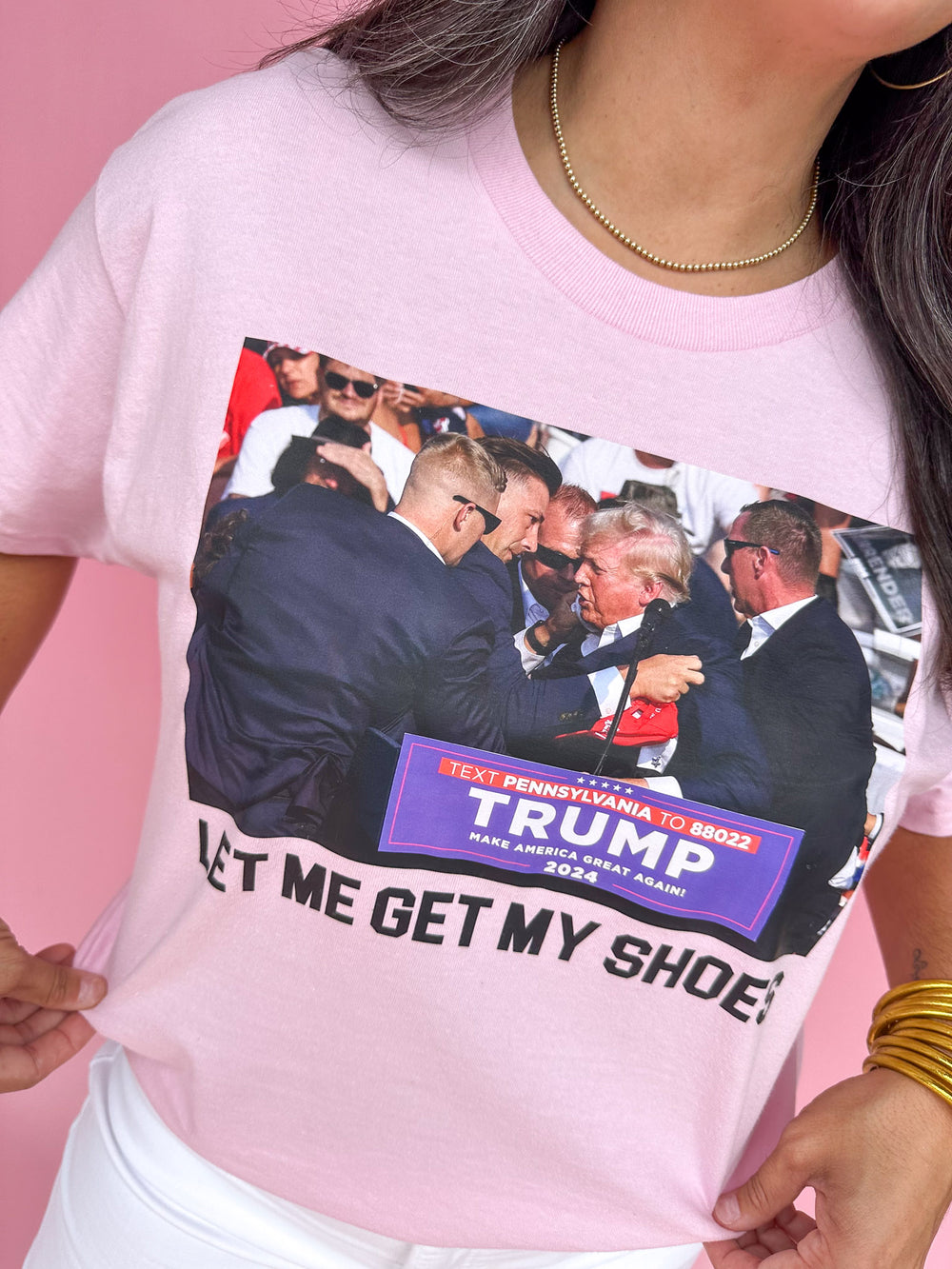 Let Me Get My Shoes Tee - Pink