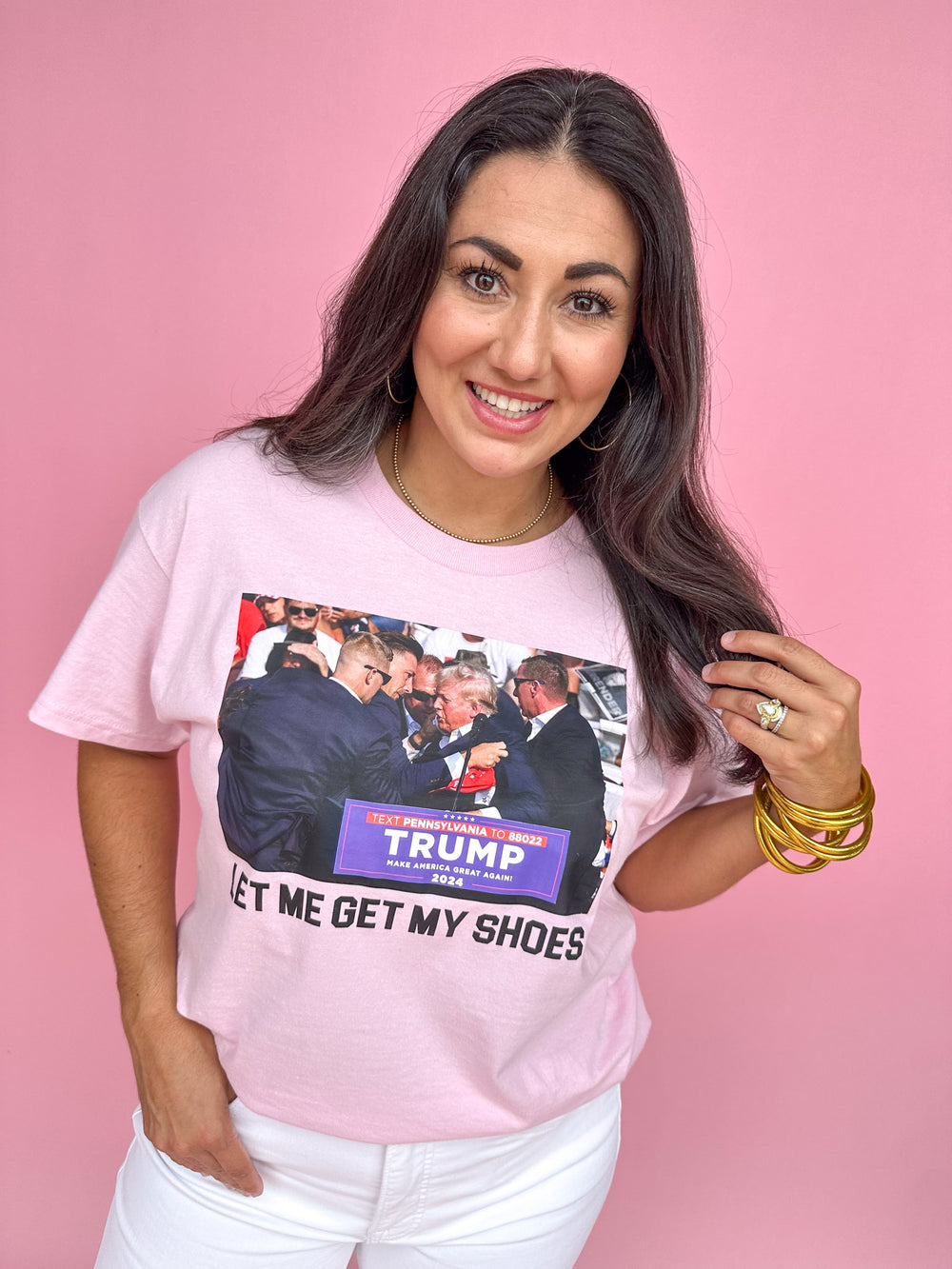 Let Me Get My Shoes Tee - Pink