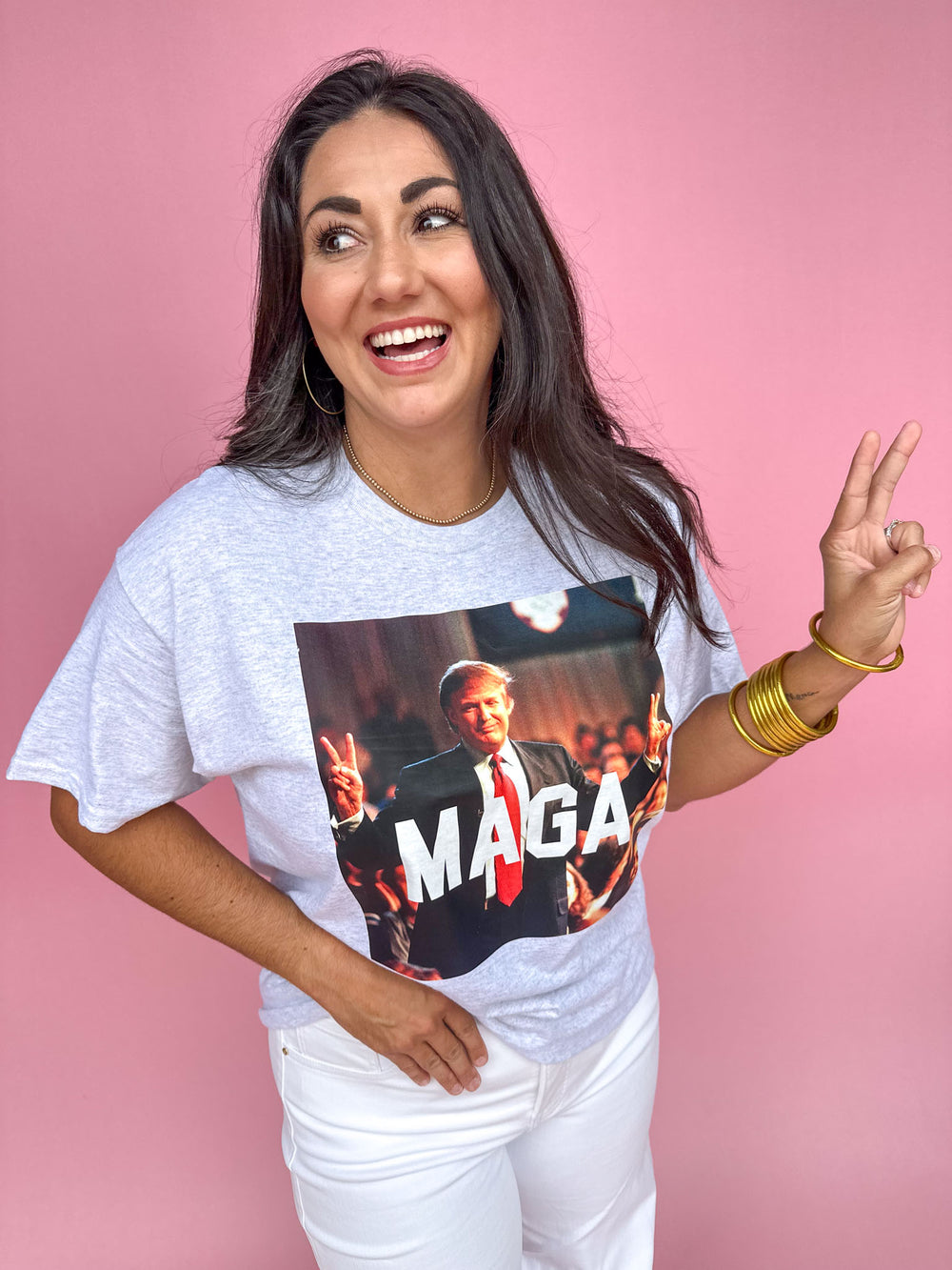 MAGA Tee - Heather Grey