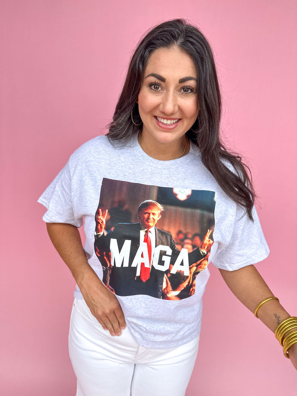 MAGA Tee - Heather Grey