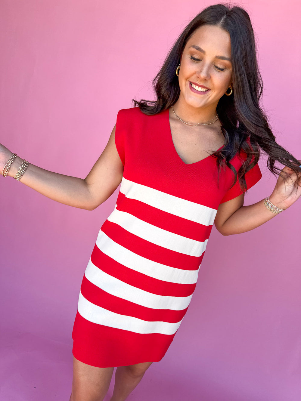 Seaside Chic Dress - Red