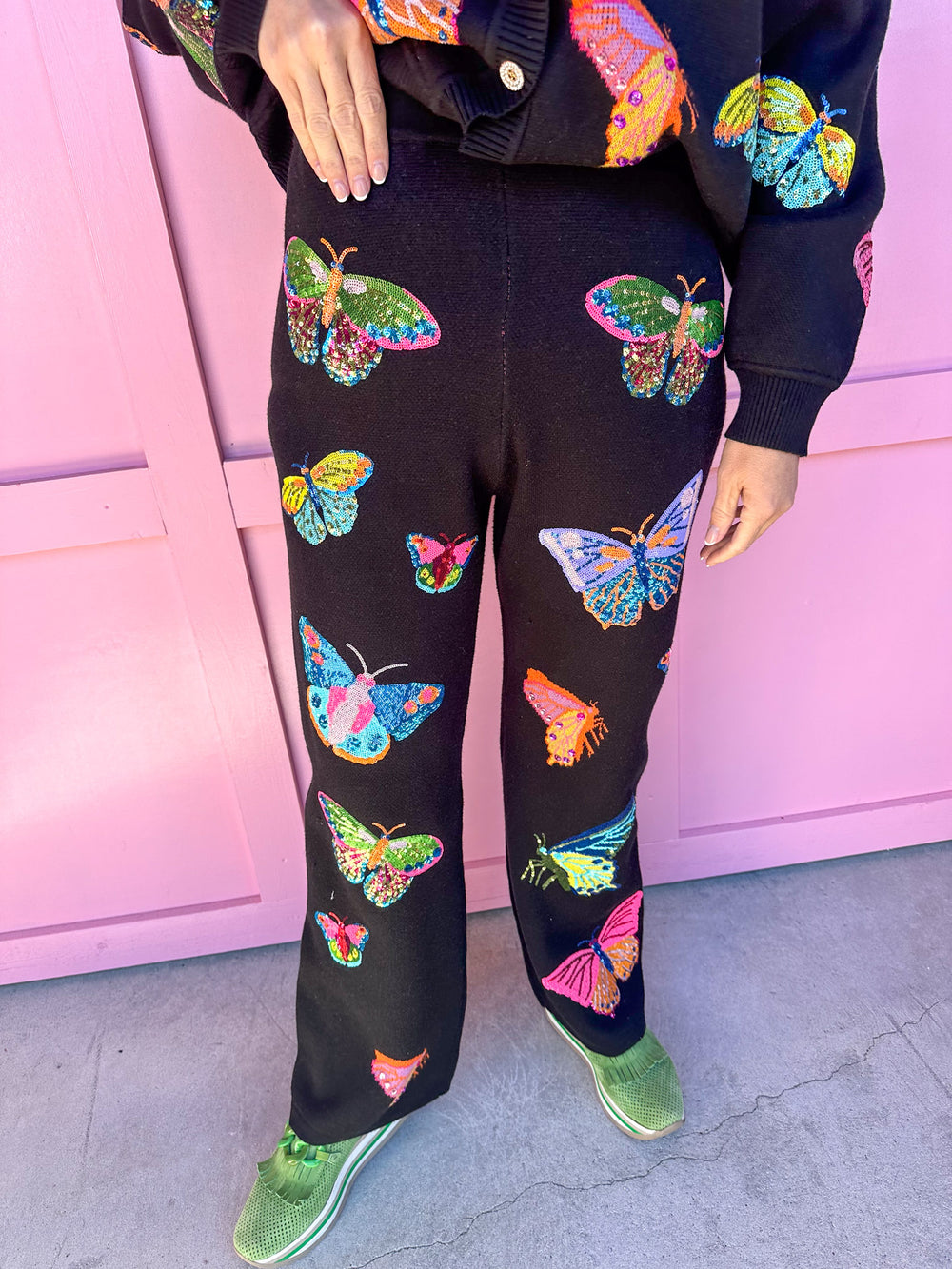 QUEEN OF SPARKLES | Big Butterfly Pants