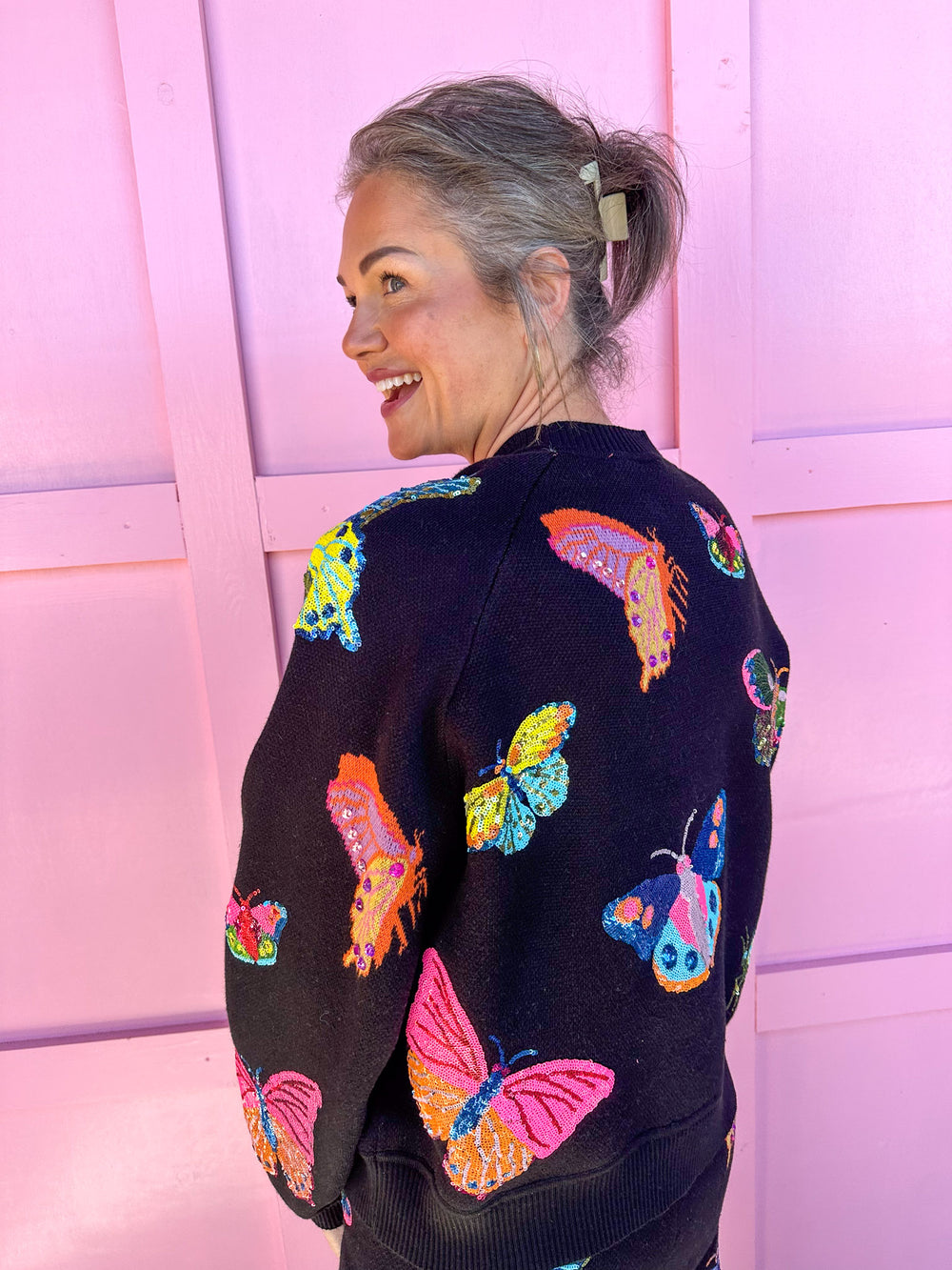 QUEEN OF SPARKLES | Big Butterfly Cardigan