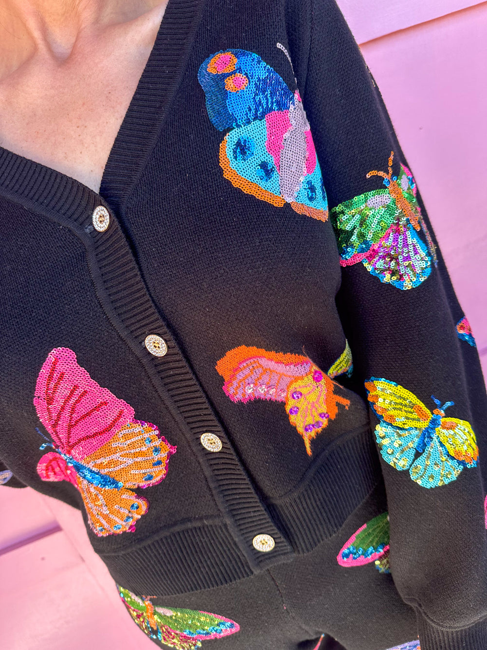 QUEEN OF SPARKLES | Big Butterfly Cardigan