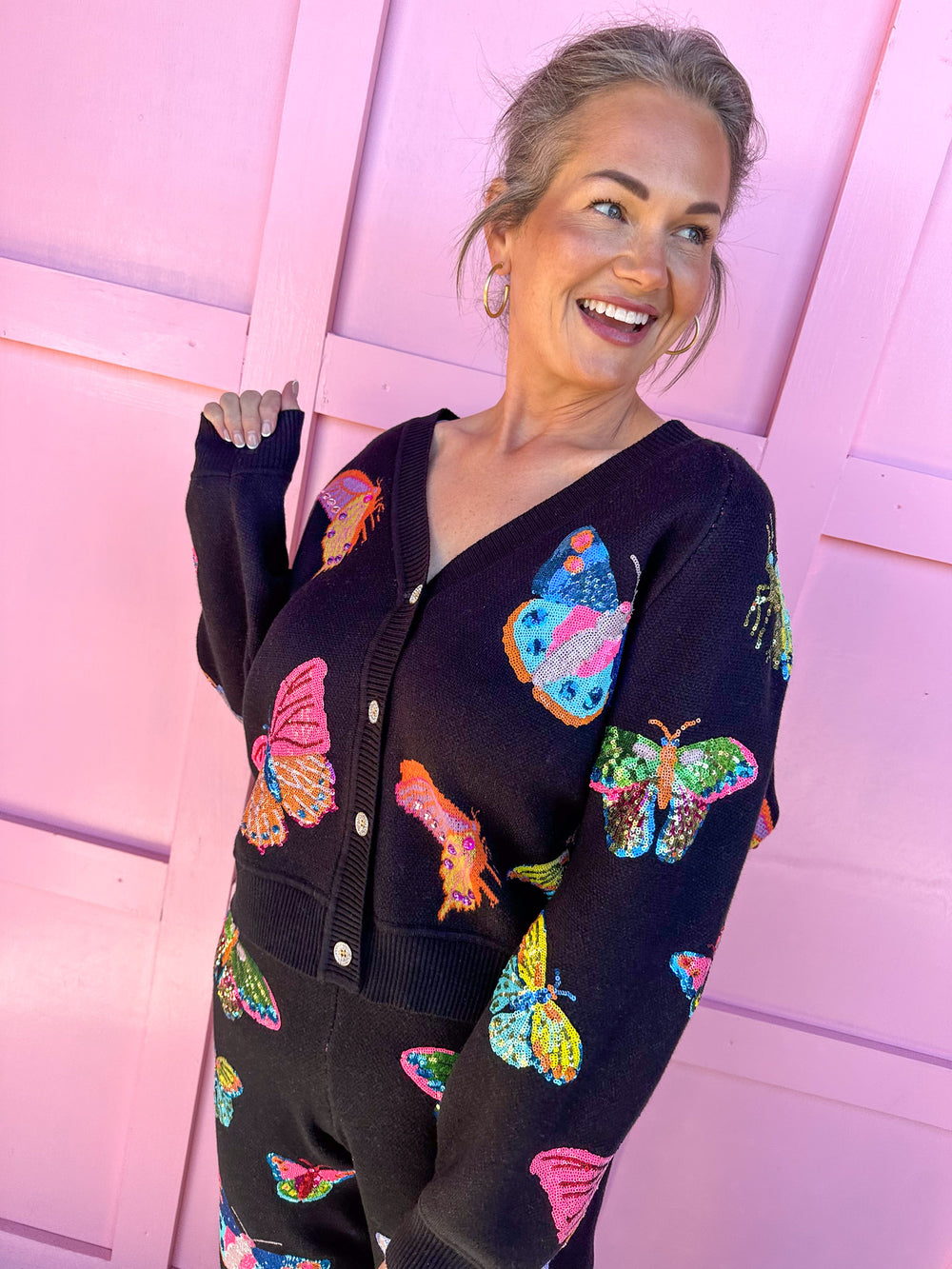 QUEEN OF SPARKLES | Big Butterfly Cardigan