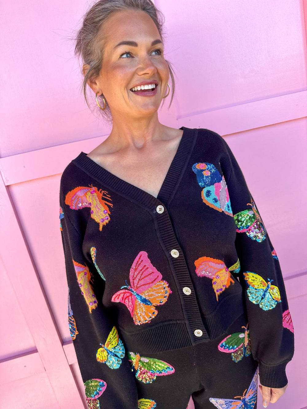 QUEEN OF SPARKLES | Big Butterfly Cardigan