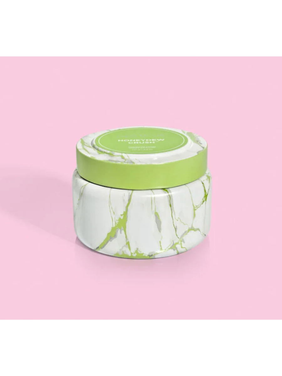 Capri Blue | 8.5oz Marble Travel Tin - Honeydew Crush