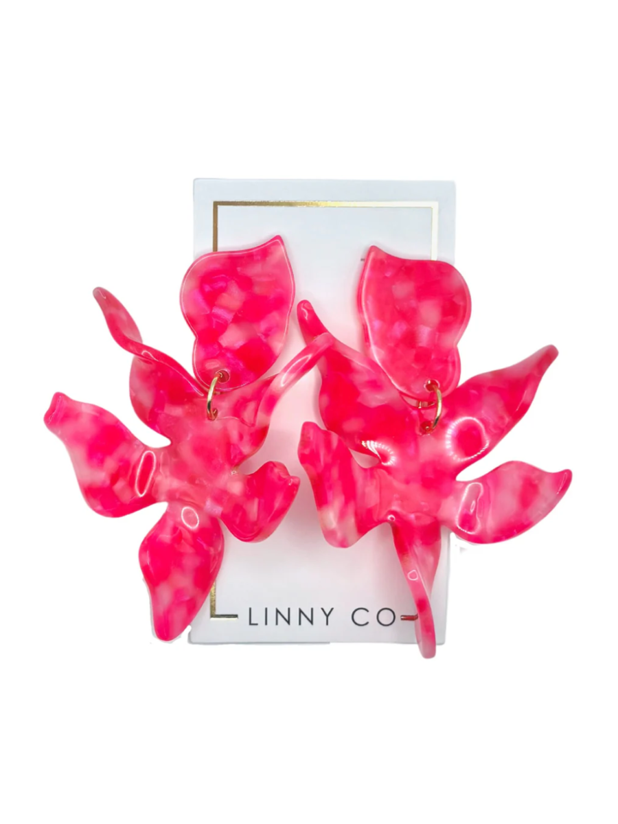 LINNY CO | Flora Earrings - Pink Party Punch