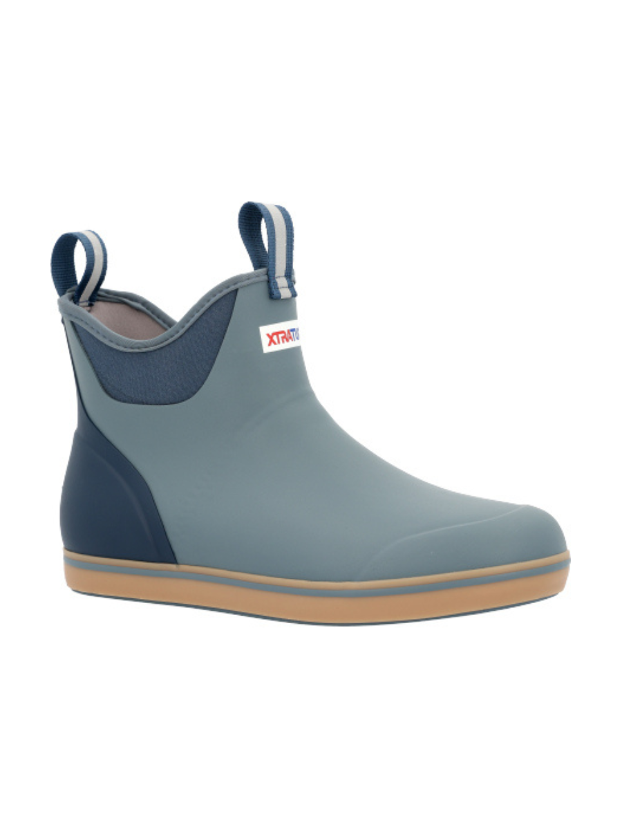 XTRATUF Stormy Blue Men's Ankle Deck Boot Rain Boot Outdoor Shoe Blue Men's Jincy's Tripp