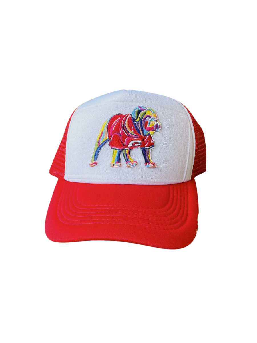 Red Embroidered Patch Dawg Hat