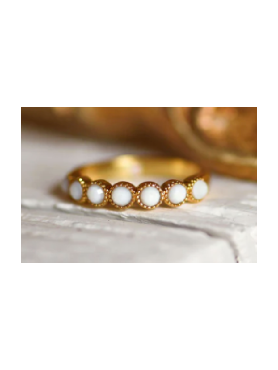 Tatum James Designs | Mini Stone Ring - Pearl
