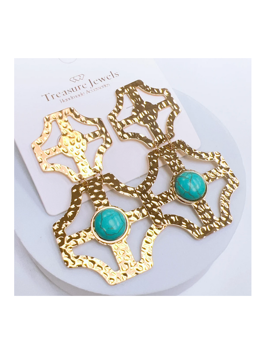 Treasure Jewels | Stacey Bubble Earrings - Turquoise