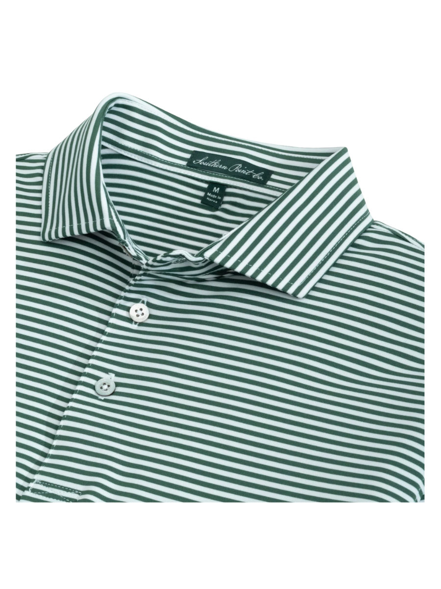 Southern Point Co. | YOUTH Performance Polo - Hunter/White