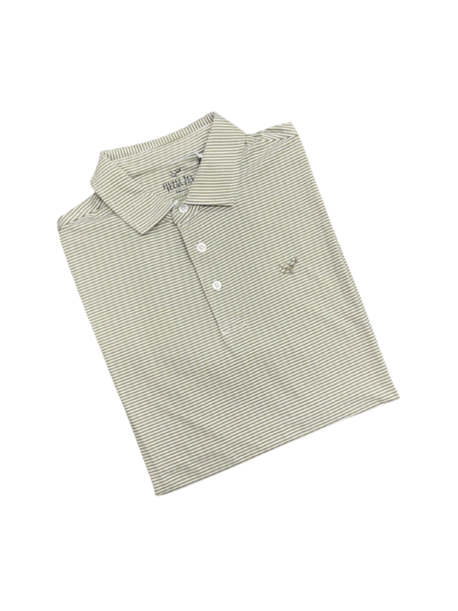 Hunt To Harvest | Performance Polo - Loden/White