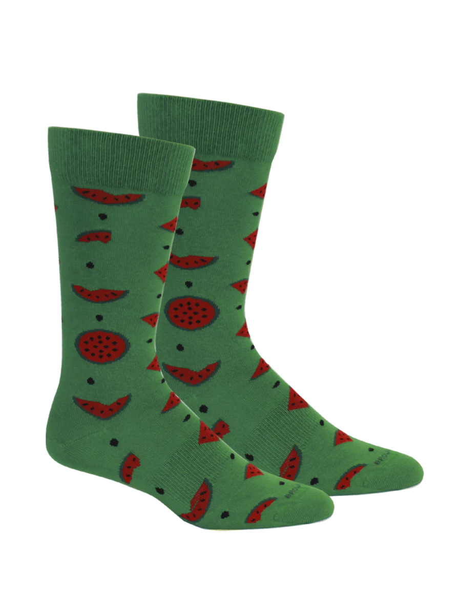 Brown Dog Hosiery | Watermelon Jolly Green