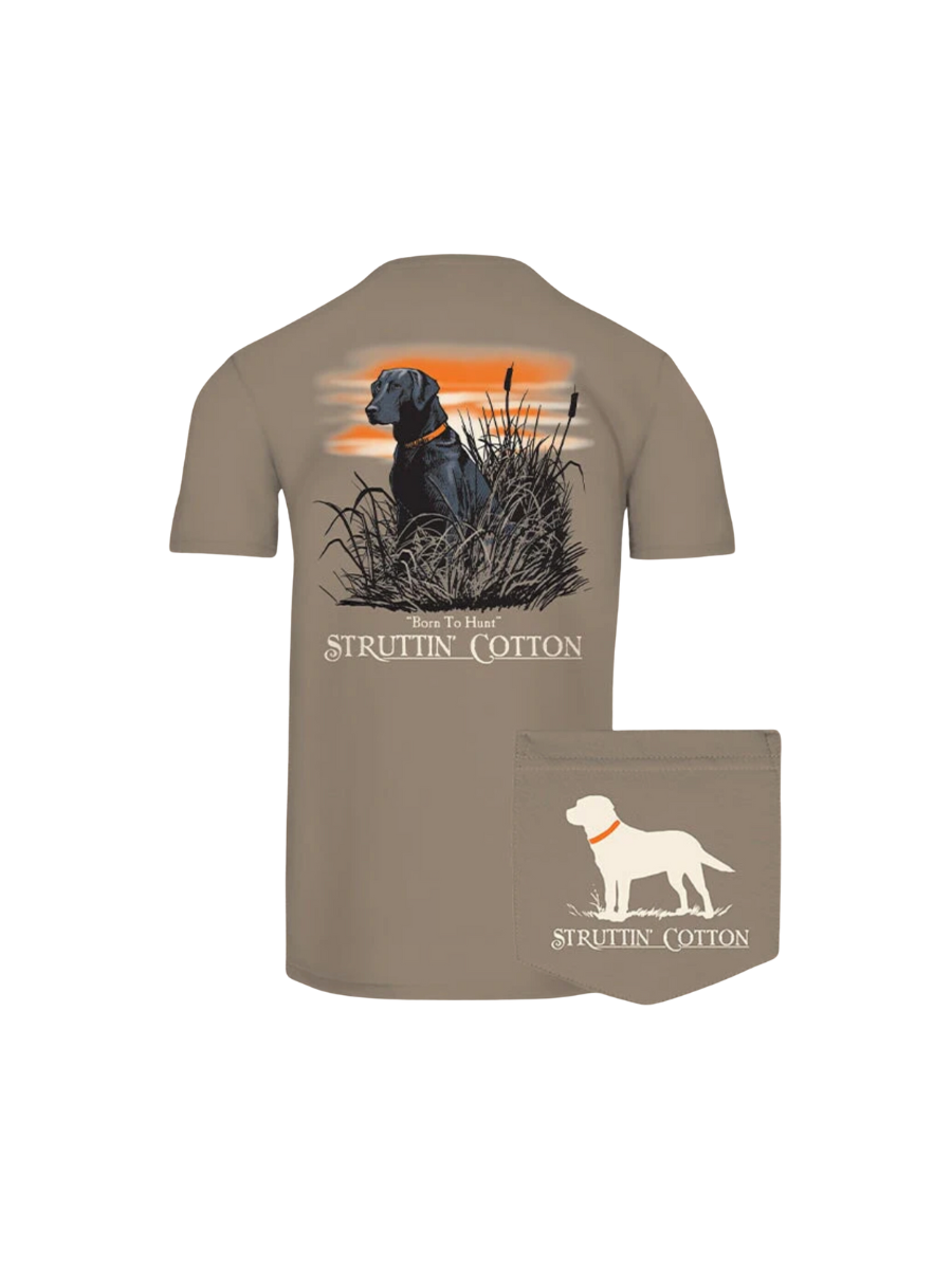 Struttin' Cotton | Born to Hunt Tee - Khaki