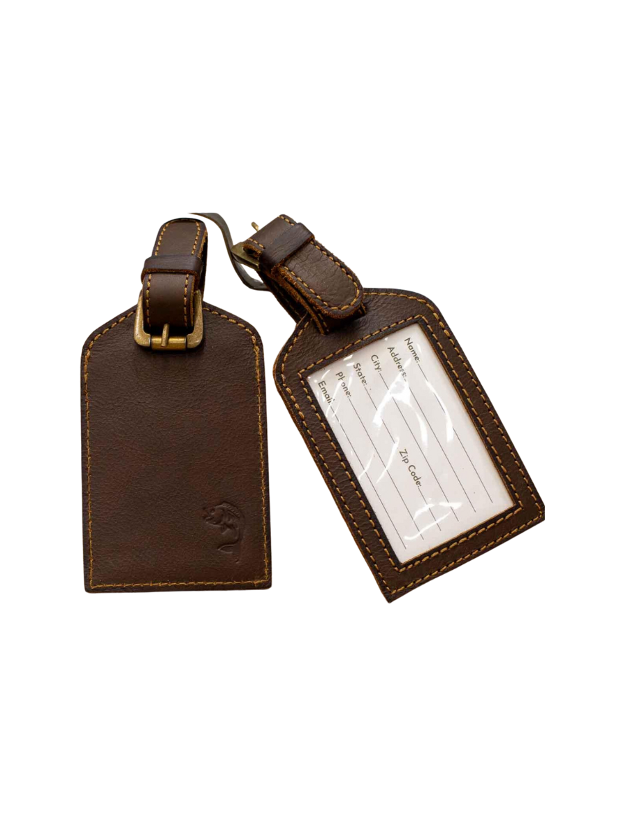 Fish Leather Embossed Luggage Tag