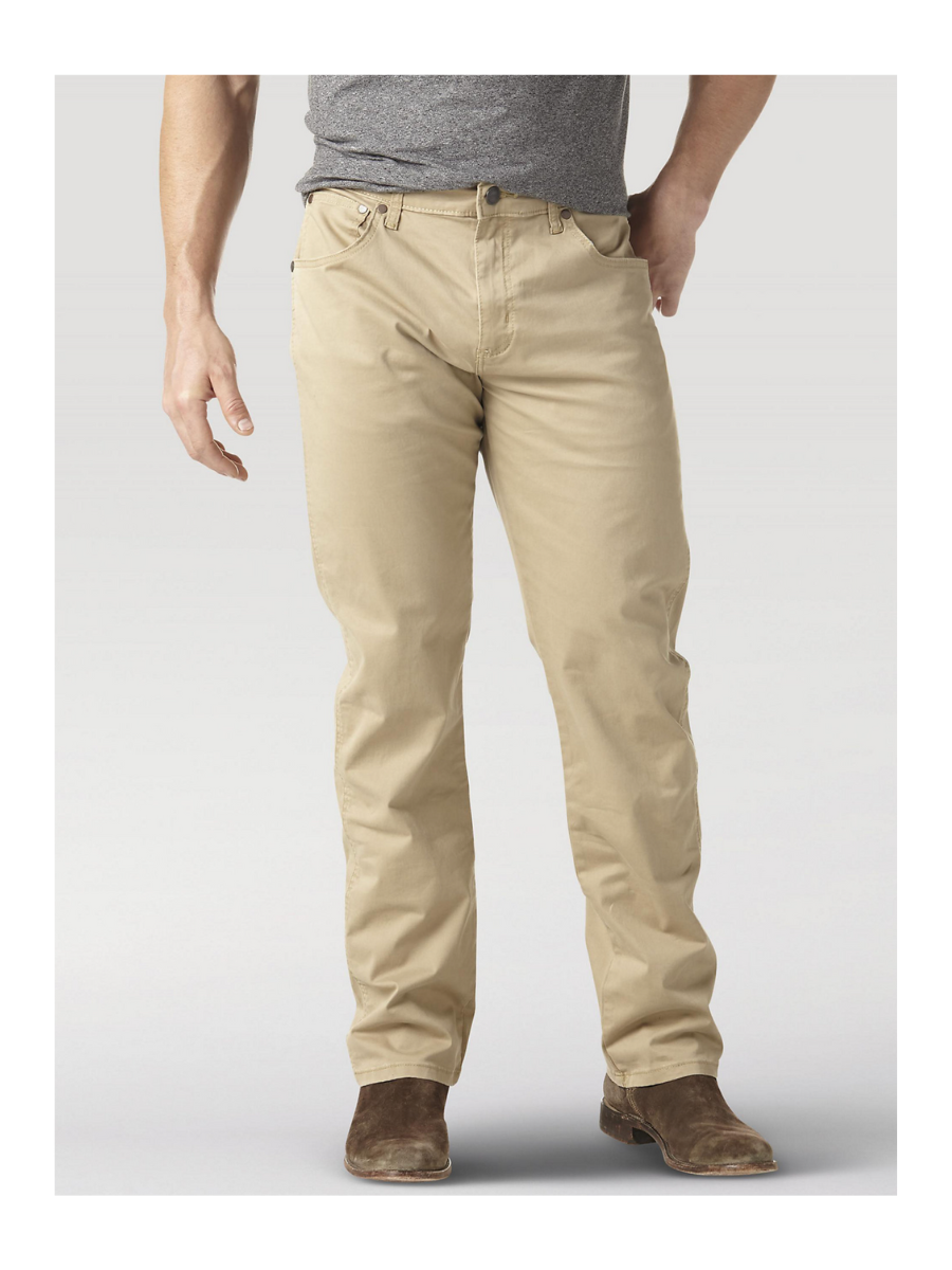 Wrangler Fawn Retro Slim Straight Leg Jeans Khaki Pants Men's Work Pants Jincy's Tripp Men's