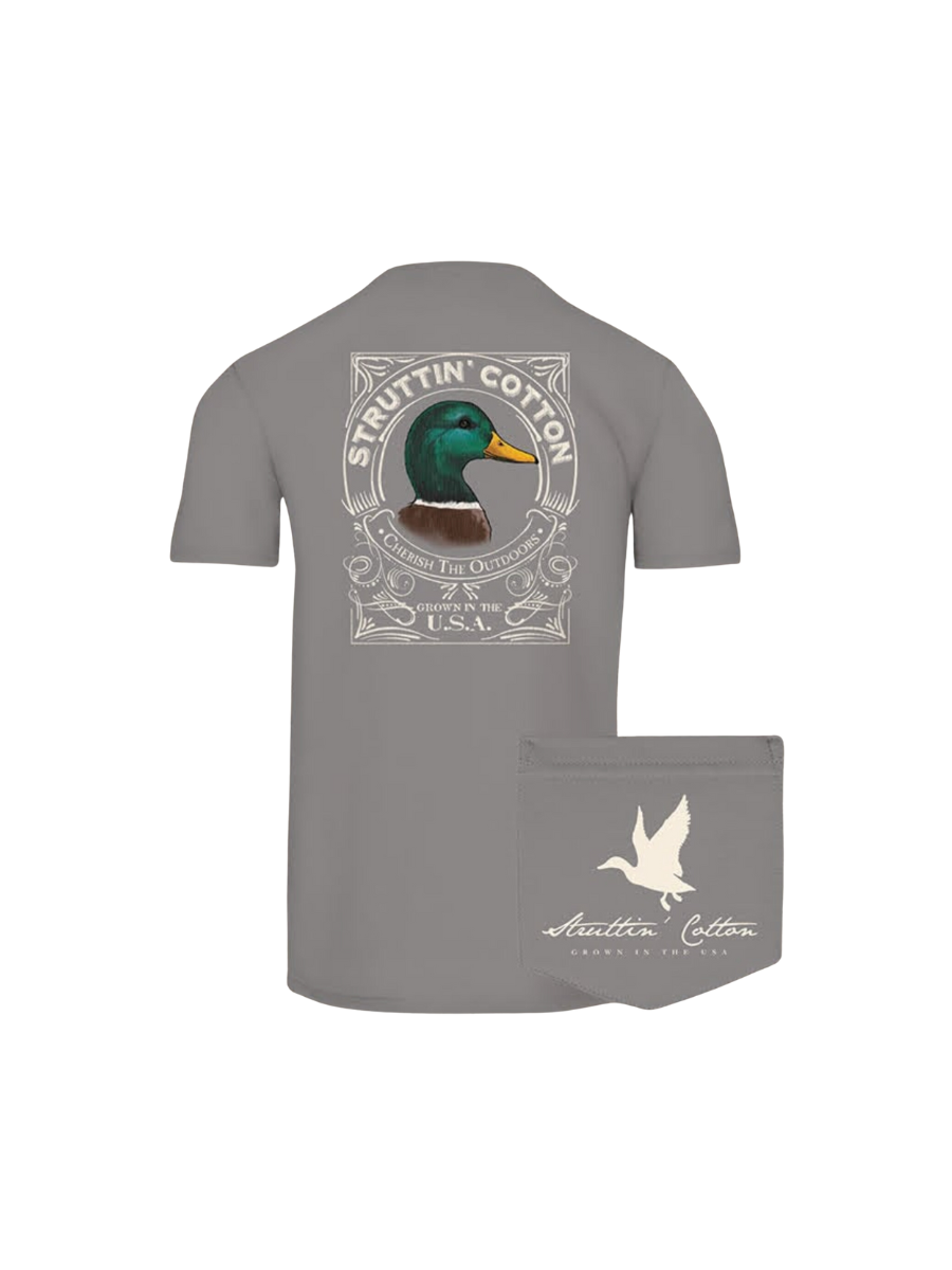 Struttin' Cotton | Cherish the Outdoors Mallard Tee - Grey