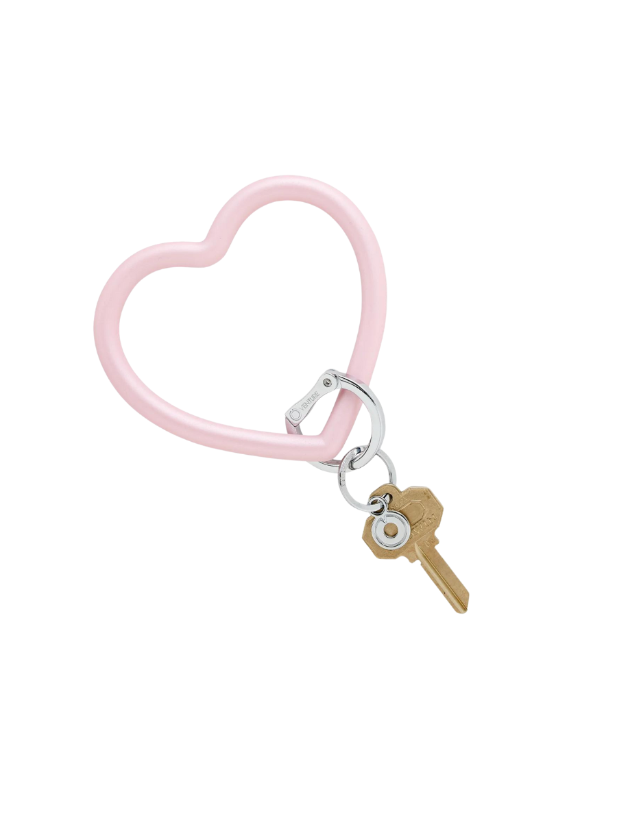 OVENTURE | Silicone Heart Keychain - Rose Pearlized