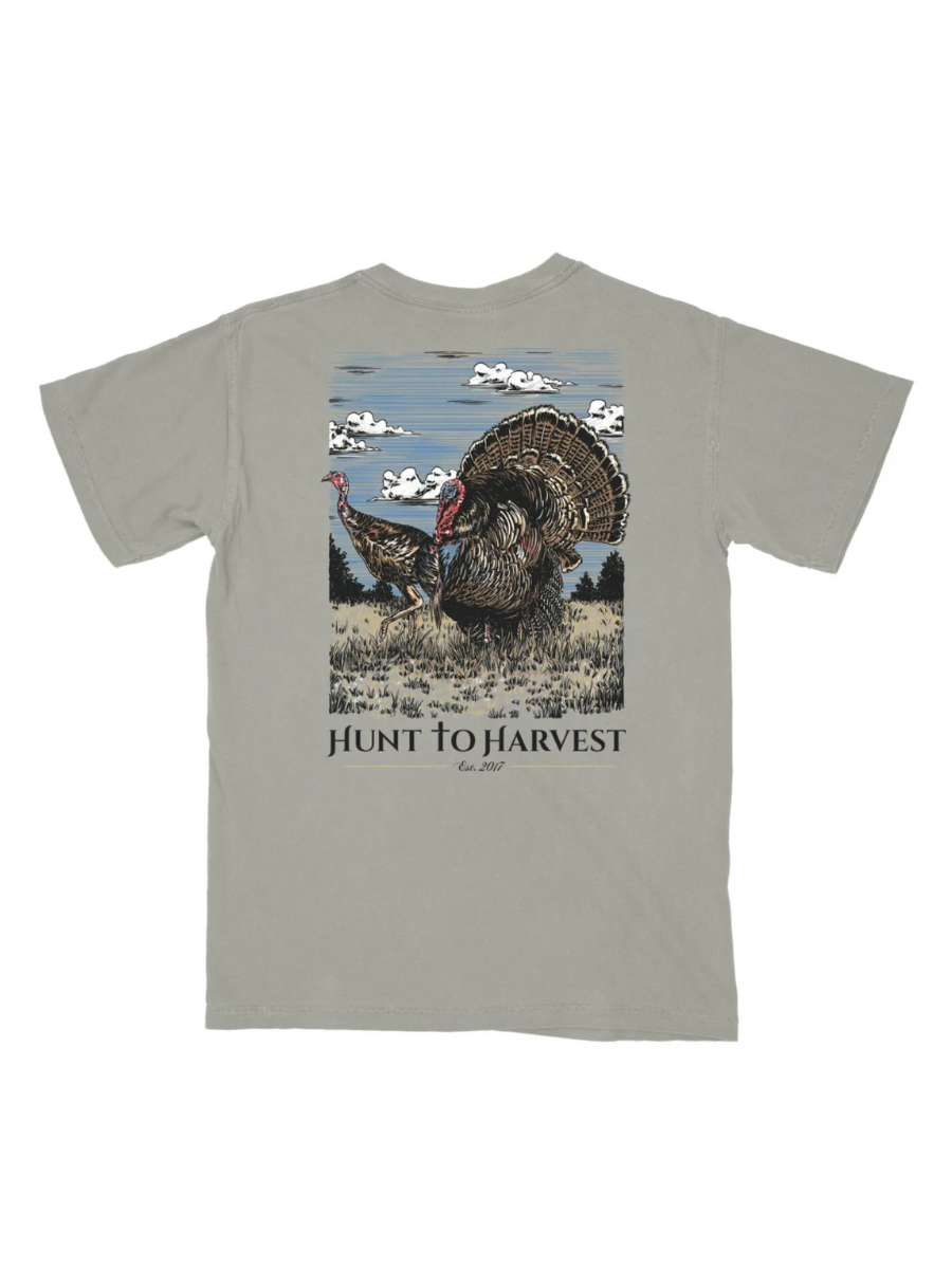 Hunt To Harvest | YOUTH Full Strut Tee - Stone