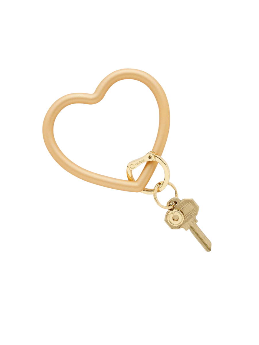 OVENTURE | Silicone Heart Keychain - Solid Gold Rush