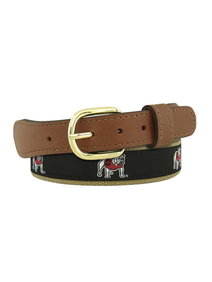 Zep-Pro | Standing Bulldog Black Ribbon Belt