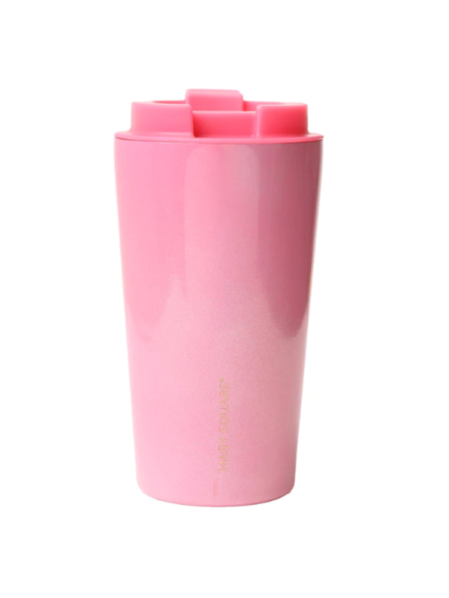Mary Square | 15oz Pearlized Pink CoffeeTumbler