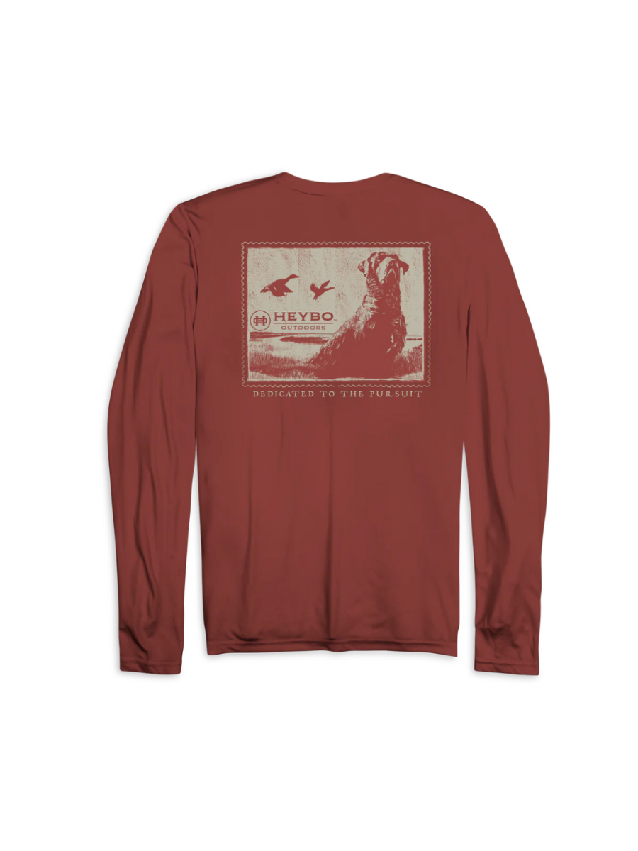 Heybo | Weathered Lab Stamp L/S Tee - Brick