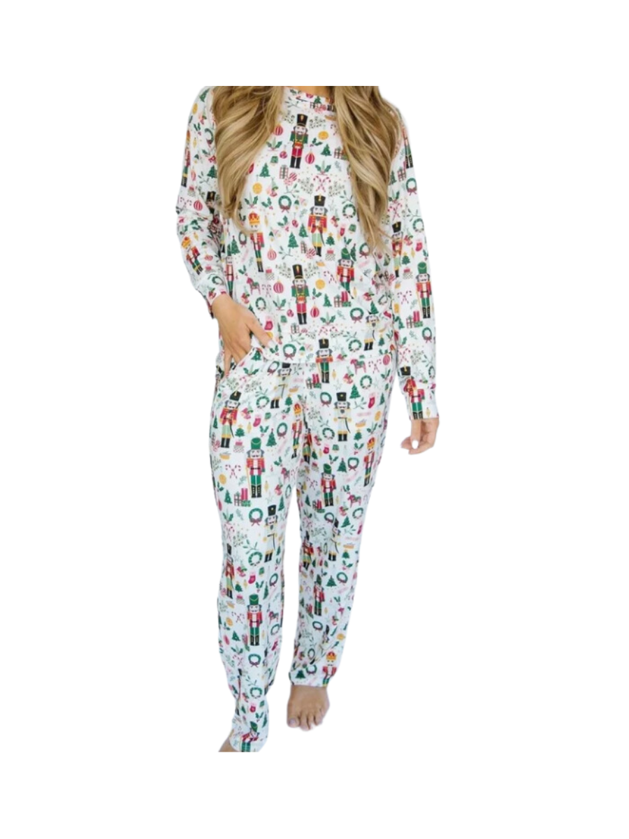 Mary Square | Annie L/S Pajama Pant Set - Nutcracker
