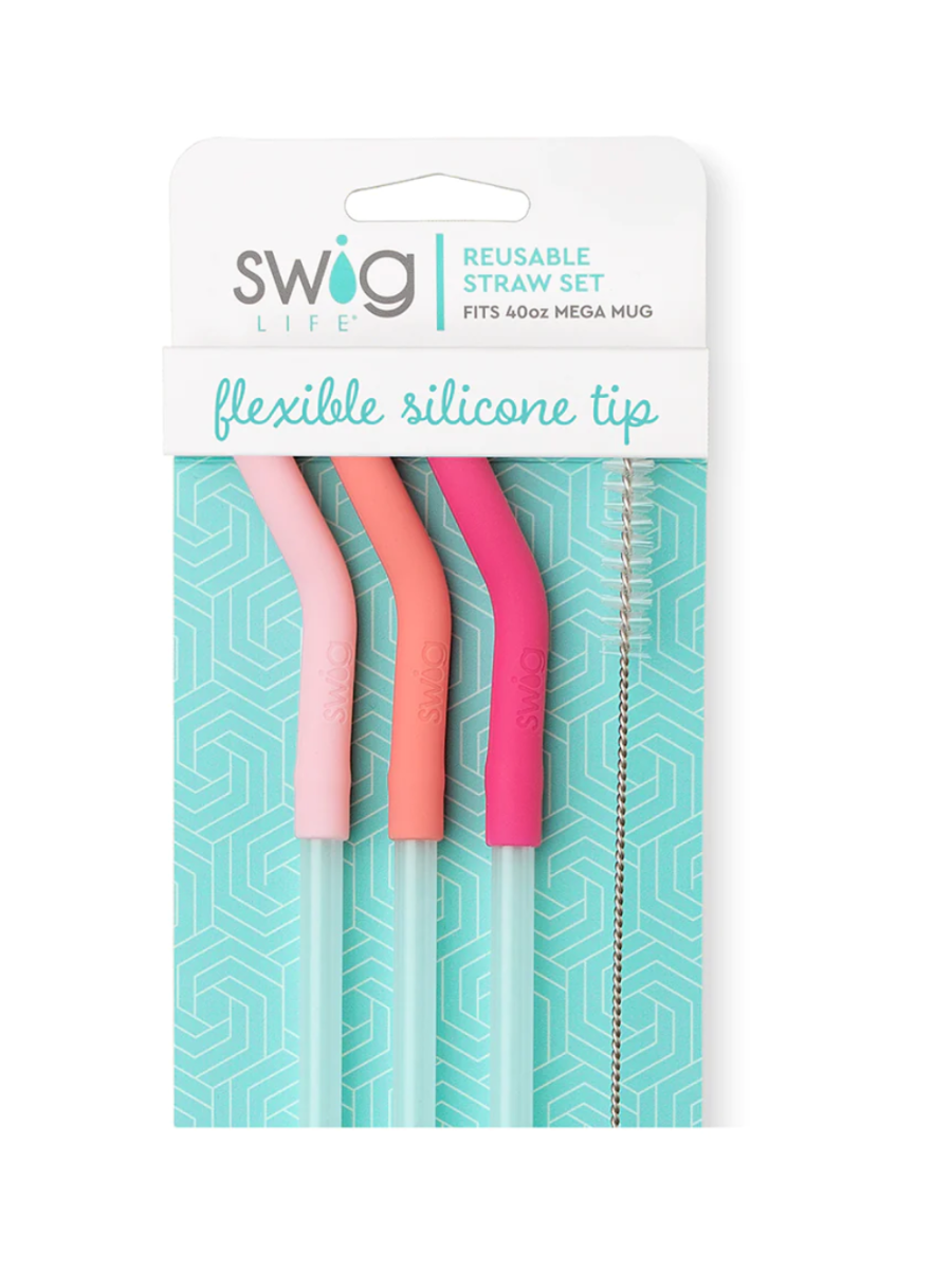 Swig | Blush/Coral/Pink Straw Set