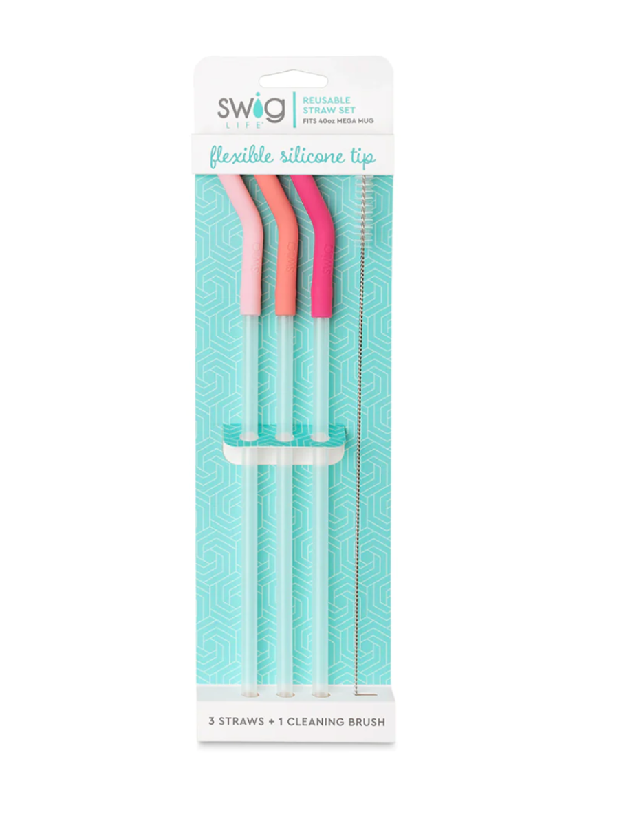 Swig | Blush/Coral/Pink Straw Set
