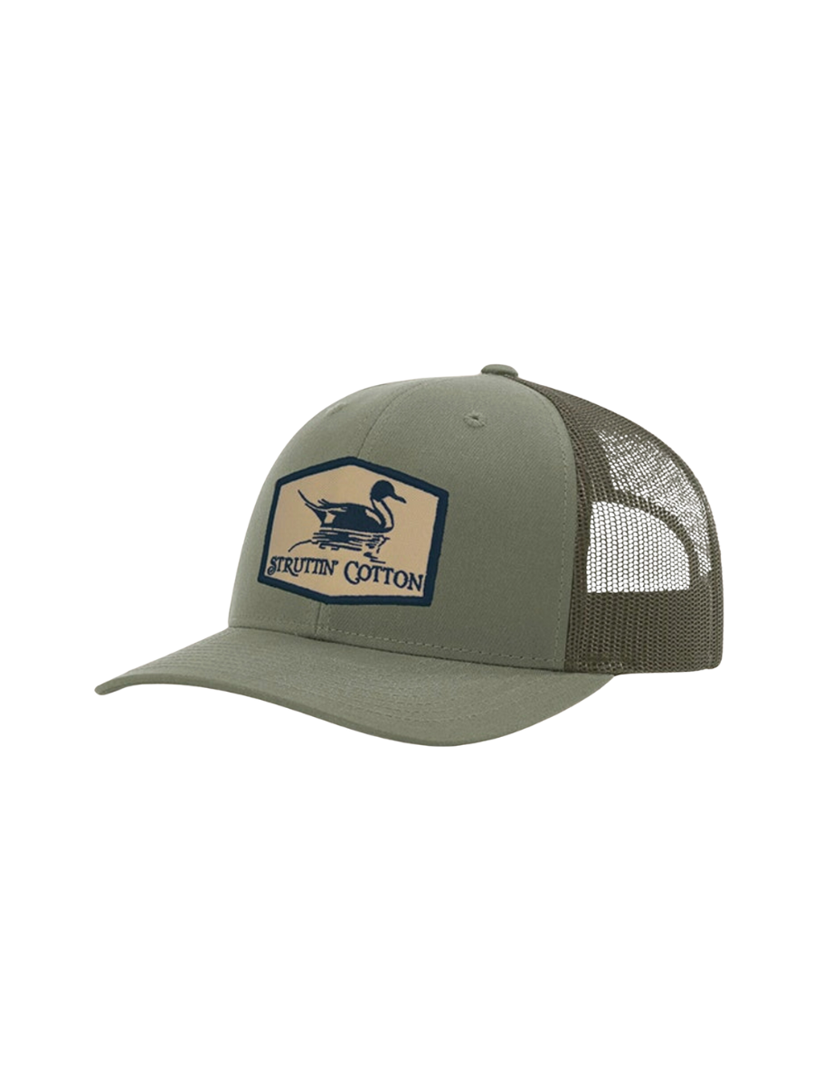 Struttin' Cotton | Pintail Patch Trucker Hat - Loden