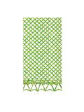 Rosanne Beck Boston International Botanical Cane Guest Napkin Green White Jincy's