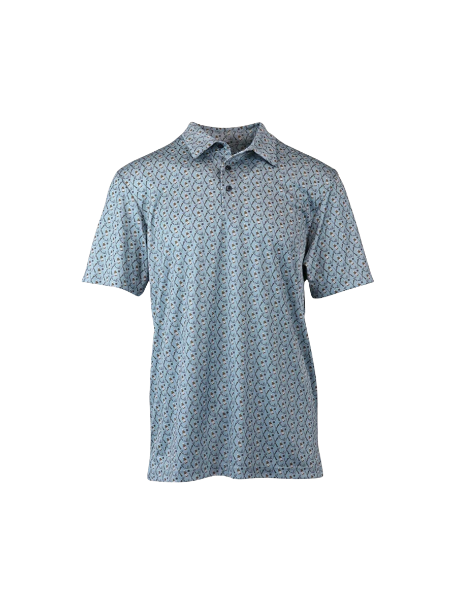 Struttin' Cotton | Bucks & Bourbon Performance Polo - Grey