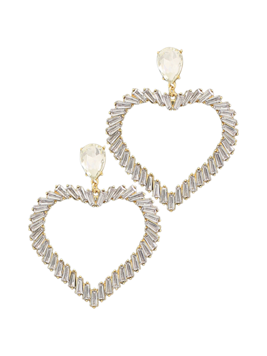 One True Love Earrings - Clear