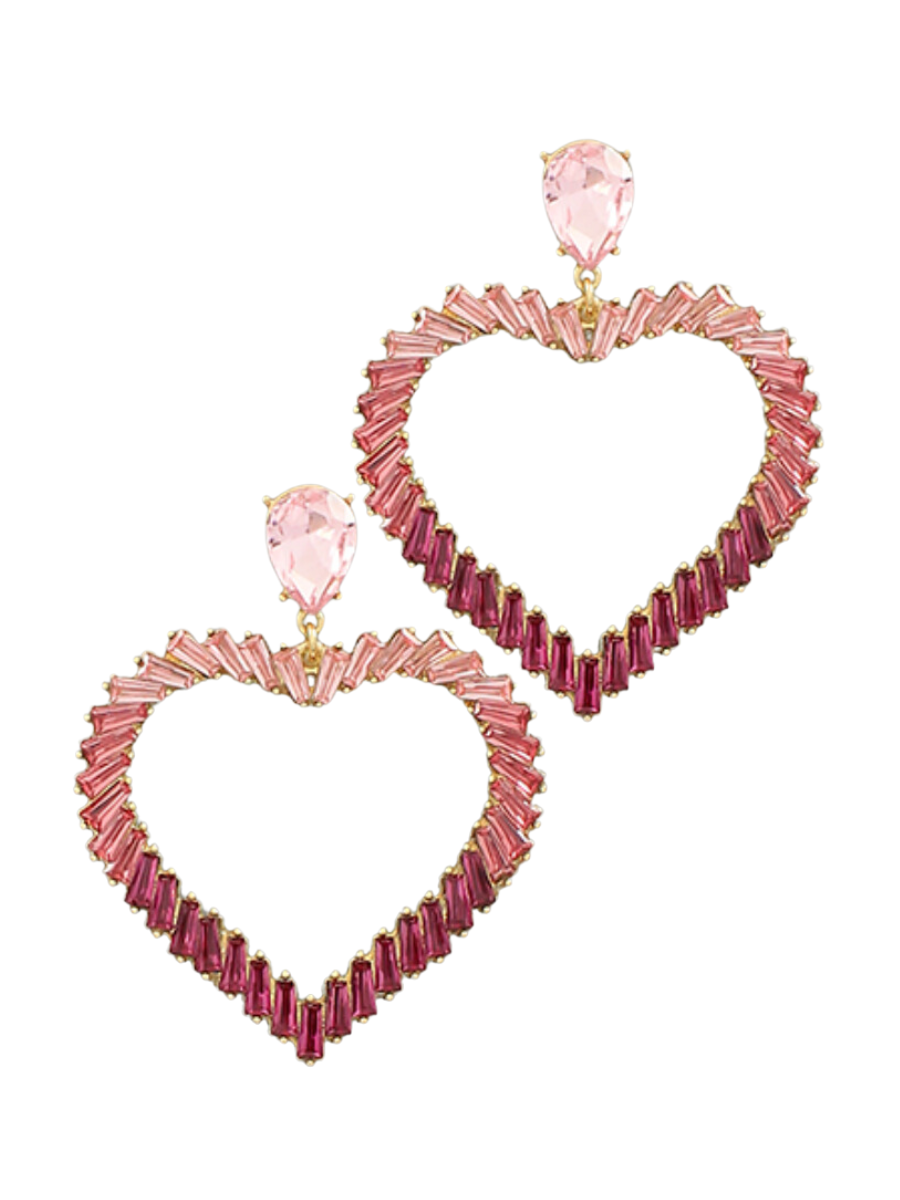 One True Love Earrings - Fuchsia