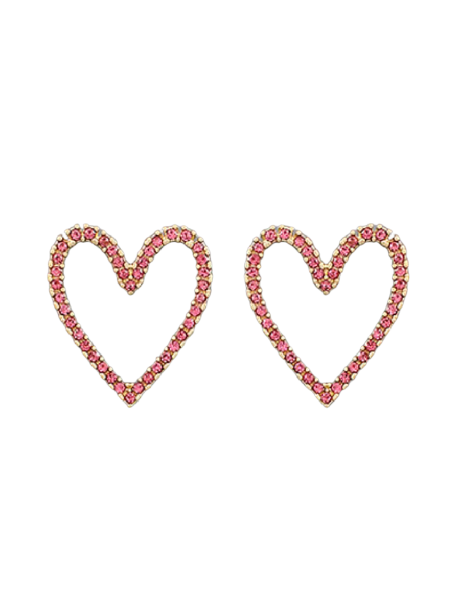Classic Love Earrings - Pink