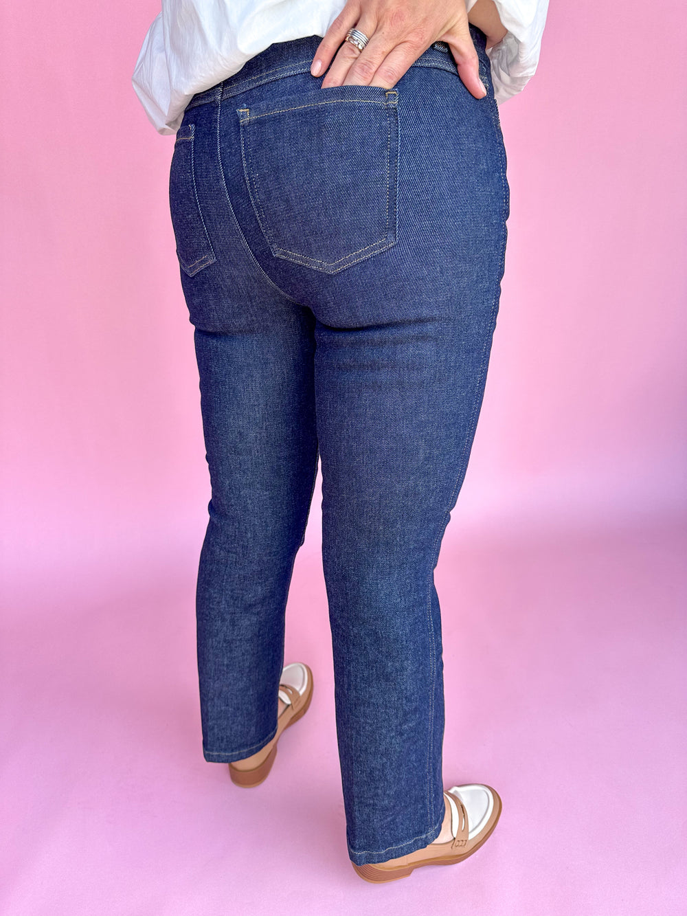 SPANX Kick Flare Jeans Raw Indigo Jincy's Southern Exchange