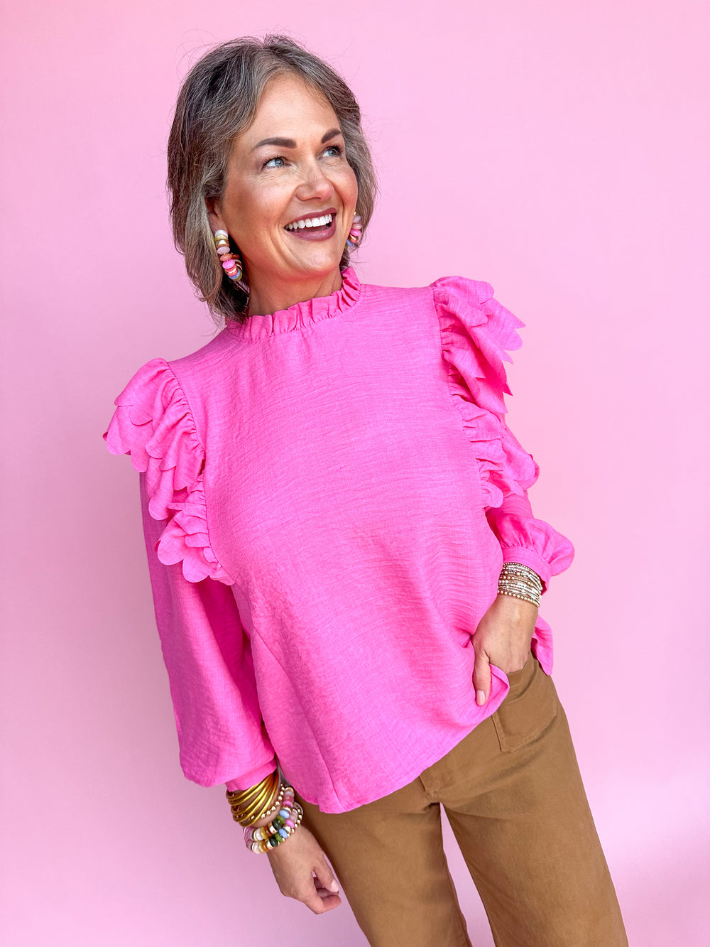 Breezy Chic Top - Pink