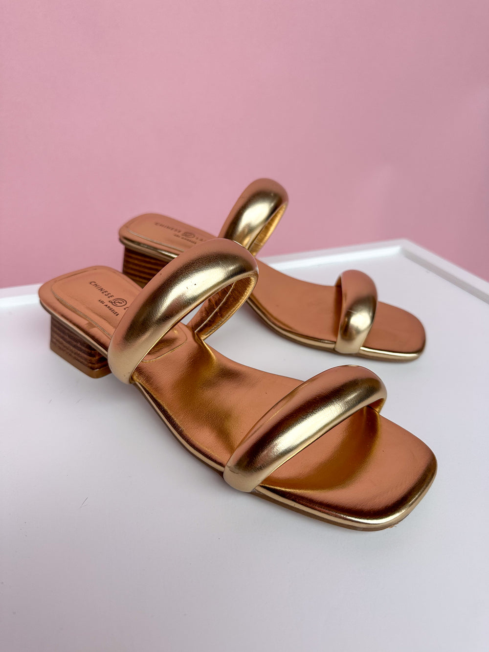 Chinese Laundry | Alistair Dress Slide - Metallic Gold