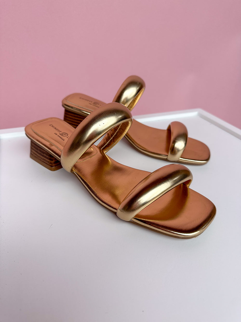 Chinese Laundry | Alistair Dress Slide - Metallic Gold