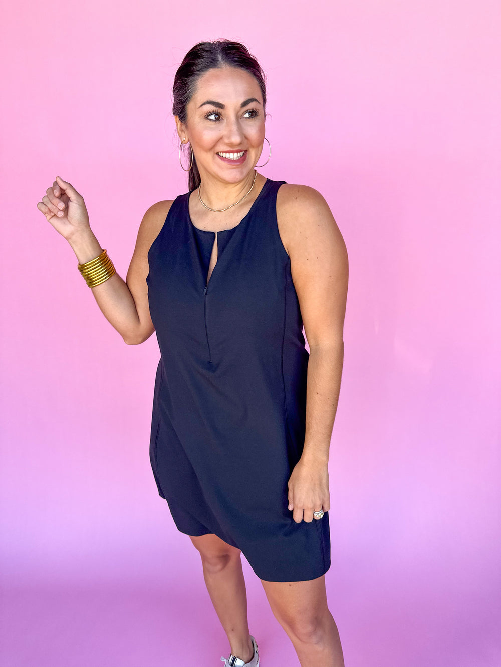 SPANX | Get Moving Zip Front Dress - Very Black