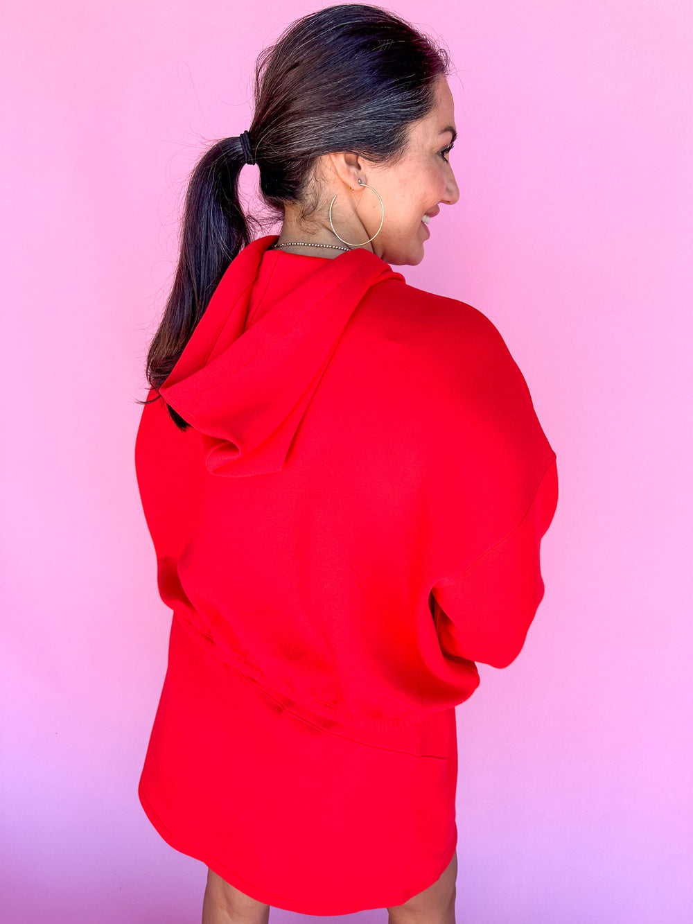 SPANX | AirEssentials Cinched Hoodie - Spanx Red