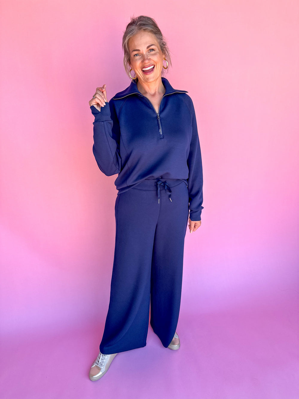 SPANX | AirEssentials Wide Leg Pant - Timeless Navy