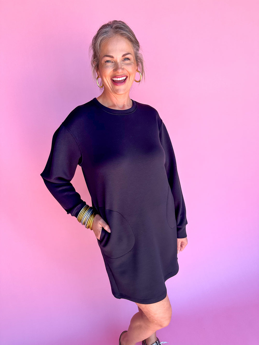 SPANX | Crew Neck Dress - Very Black