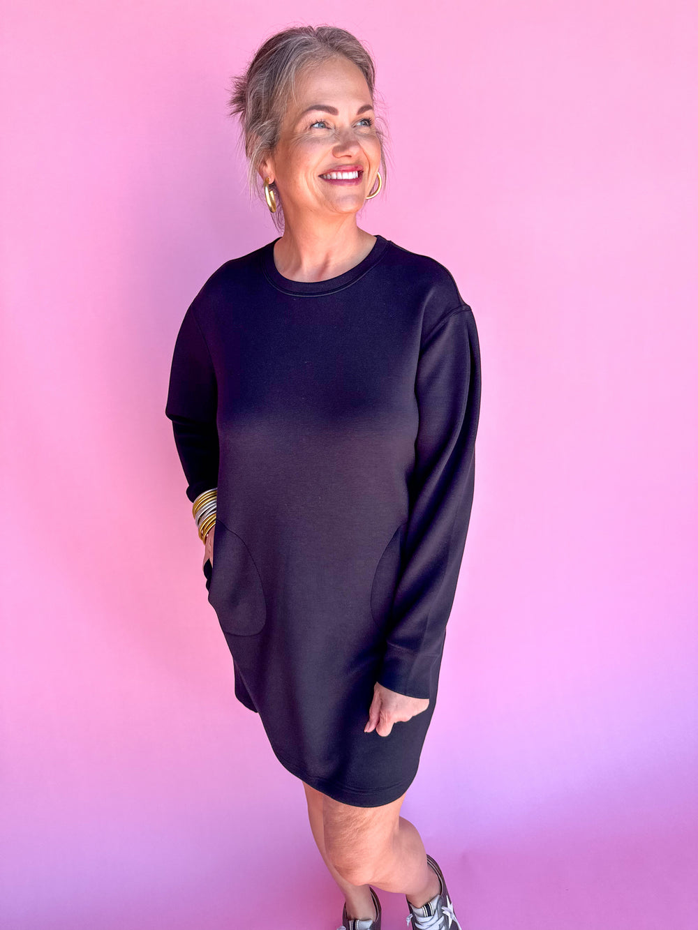 SPANX | Crew Neck Dress - Very Black